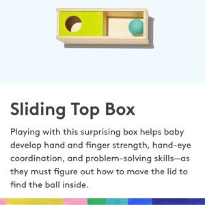LOVEVERY— Wooden Sliding Top Box Toy